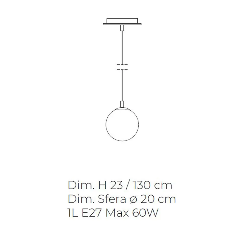 Handcrafted Suspended Lamp in Venetian Blown Cased Glass - Nova Viadurini