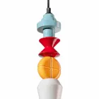 Yellow or Green Retro Ceramic Hanging Lamp Made in Italy - Ferroluce Lariat Viadurini