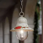 Outdoor Suspended Lamp in Hand Painted White Aluminum - Imperia Viadurini