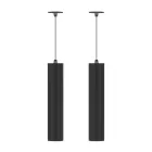 Suspended Recessed Lamp in White or Black Aluminum, 2 Pieces - Rebolla Viadurini