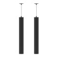 Suspended Recessed Lamp in White or Black Aluminum, 2 Pieces - Rebolla