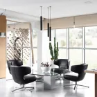 Suspended Recessed Lamp in White or Black Aluminum, 2 Pieces - Rebolla Viadurini