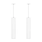 Suspended Recessed Lamp in White or Black Aluminum, 2 Pieces - Rebolla Viadurini