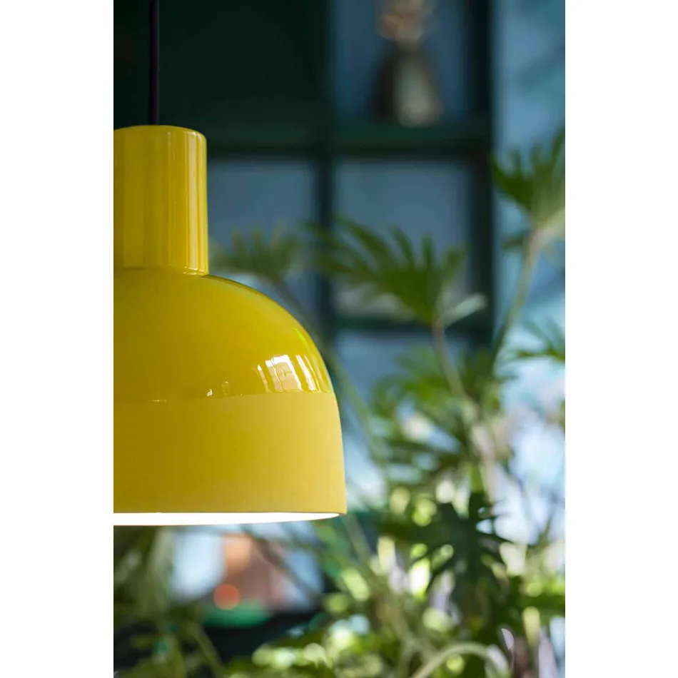 Retro Style Suspension Lamp in Ceramic Made in Italy - Ferroluce Caxixi Viadurini