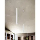 Decorative Suspended Lamp in White or Black Aluminum, 2 Pieces - Rebolla Viadurini