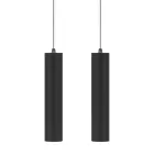 Decorative Suspended Lamp in White or Black Aluminum, 2 Pieces - Rebolla Viadurini