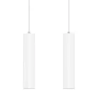 Decorative Suspended Lamp in White or Black Aluminum, 2 Pieces - Rebolla Viadurini