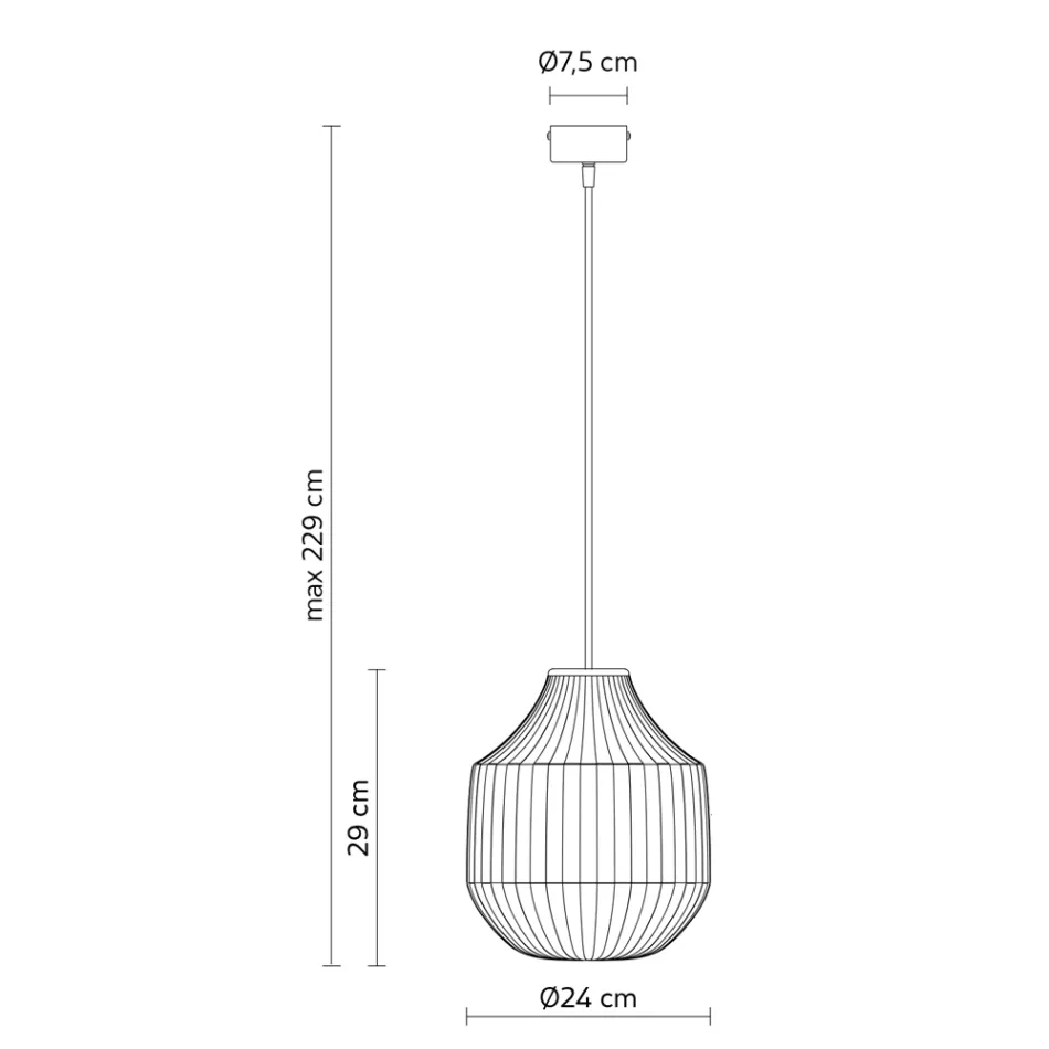 Round Design Hanging Lamp in White Filigree Glass - Caravan Viadurini