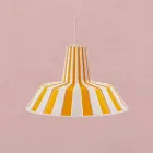 Suspended Design Lamp in Ceramic Striped - Budin Viadurini