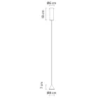 Suspended Lamp Black Aluminum Wire Cone Small Minimal Design - Mercado Viadurini