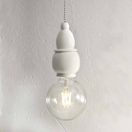 Suspended Ceramic Lamp with E27 Socket - Fate Aldo Bernardi Viadurini