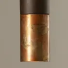 Suspended Lamp in Ceramic and Copper Handmade in Italy - Toscot Match Viadurini