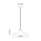 Suspended Lamp in Black Ceramic and Iron Industrial Vintage Design - Bew Viadurini