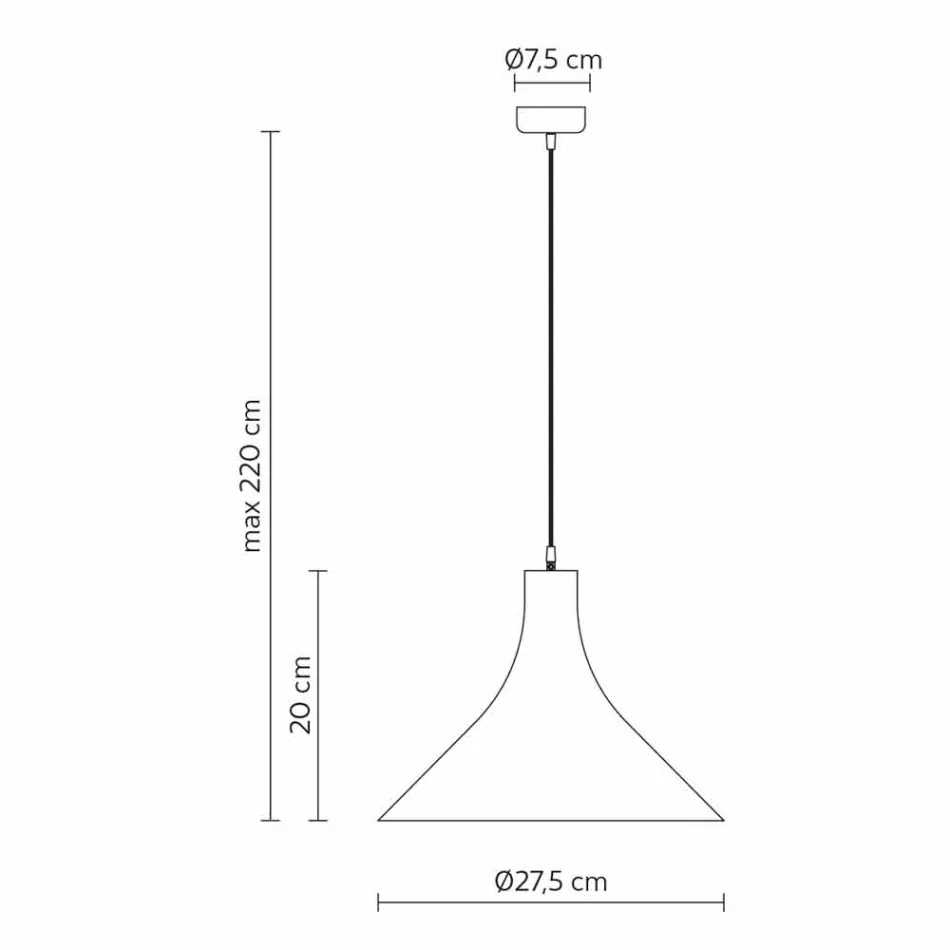 Suspended Lamp in Anthracite Stoneware and White Interior Modern Design - Edmondo Viadurini