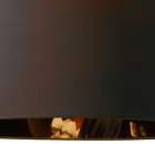 Suspended Lamp in Anthracite Linen with Internal Design Print 2 Sizes - Bramosia Viadurini