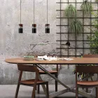 Suspended lamp in brass and modern colored ceramic made in Italy Asia Viadurini