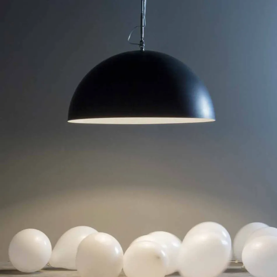 Suspended lamp in resin In-es.artdesign Mezza Luna Modern blackboard Viadurini