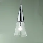 Suspended Lamp in Blown Glass with Metal Structure - Trentino Viadurini