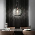 Handcrafted Venetian Blown Glass Hanging Lamp - Cloe Balloton Viadurini