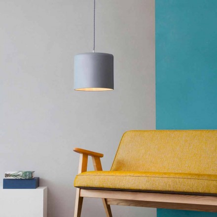 In-es.artdesign Candle 2 modern hanging lamp in colored laprene Viadurini