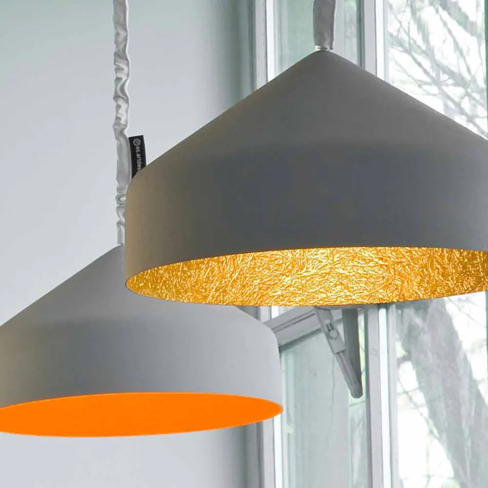 Modern suspended lamp In-es.artdesign Cyrcus Painted concrete Viadurini