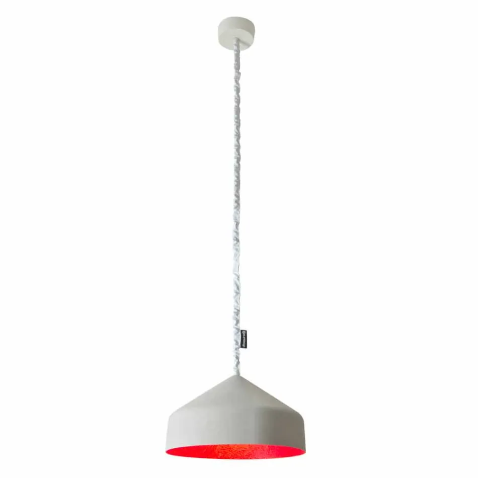 Modern suspended lamp In-es.artdesign Cyrcus Painted concrete Viadurini
