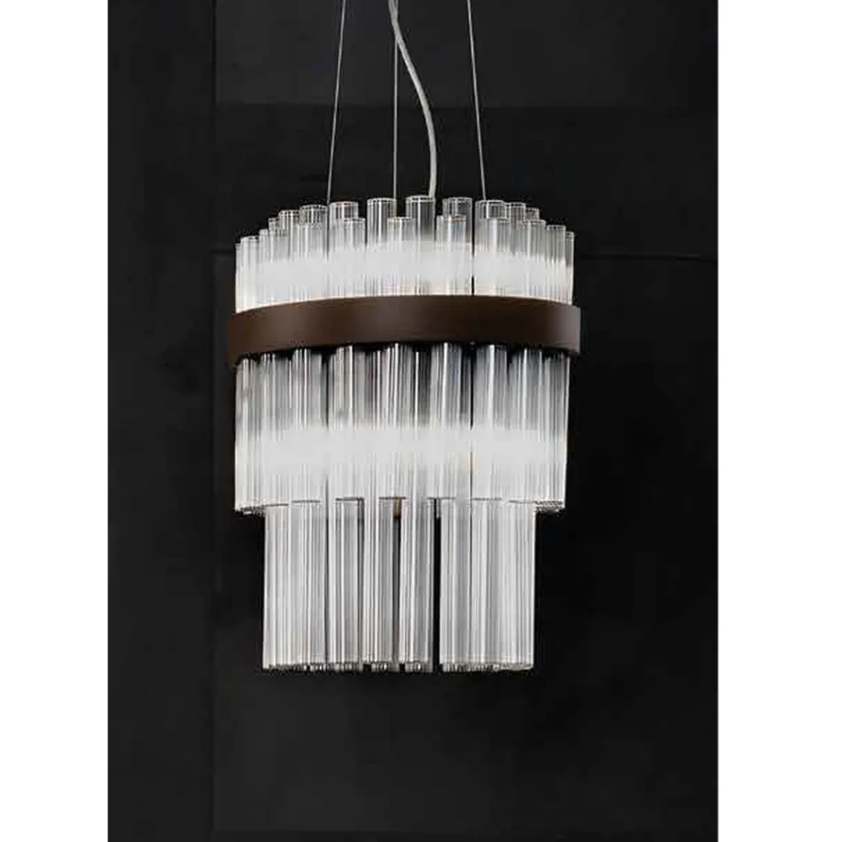 Modern Suspended Lamp in Luxury Blown Glass Made in Italy - Maesta Viadurini