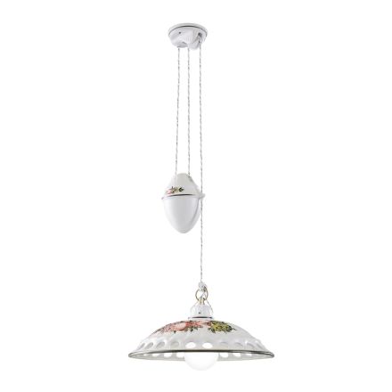 Hand Made Ceramic Ups and Down Hanging Lamp with Passanastri - Naples Viadurini