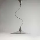 Vintage Suspended Lamp in Aluminum Made in Italy - Sassmaòr Viadurini