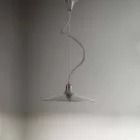 Vintage Suspended Lamp in Aluminum Made in Italy - Sassmaòr Viadurini