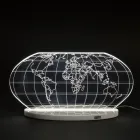 Planisphere Led Table Lamp in Laser Engraved Acrylic Crystal - Rihanna Viadurini
