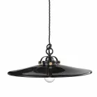 Vintage lamp in polished ceramic suspension and golden screws Betty Viadurini