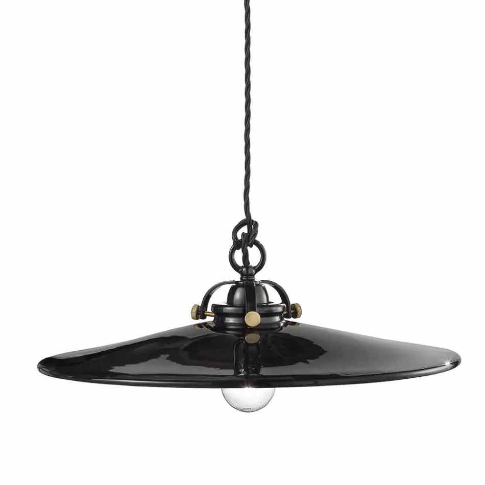 Vintage lamp in polished ceramic suspension and golden screws Betty Viadurini