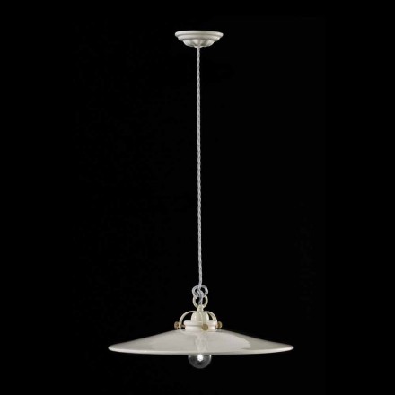Vintage lamp in polished ceramic suspension and golden screws Betty Viadurini