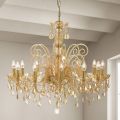 Handcrafted Chandelier 12 Lights in Venetian Glass and Metal - Florentine