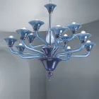 Venetian Glass Chandelier 12 Lights Made in Italy - Ismail Viadurini