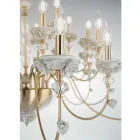 Classic 12 Lights Chandelier in Porcelain and Luxury Blown Glass - Eteria Viadurini