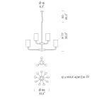 12 Lights Chandelier in Venice Glass and Metal Made in Italy - Graham Viadurini