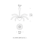 15 Lights Chandelier in Venetian Glass and Chrome Metal Made in Italy - Jason Viadurini