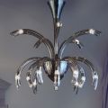15 Lights Chandelier in Venetian Glass and Chrome Metal Made in Italy - Jason