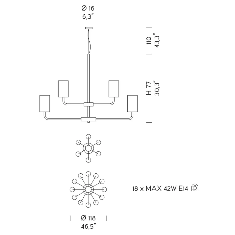 18 Lights Handcrafted Venetian Glass Chandelier Made in Italy - Graham Viadurini