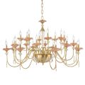 Classic 24 Lights Chandelier in Glass, Crystal and Luxury Metal - Flanders
