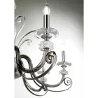 24 Lights Chandelier in Blown Glass and Classic Luxury Crystal - Cassea Viadurini