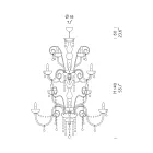 Chandelier 27 Lights in Venetian Glass Handmade in Italy - Florentine Viadurini