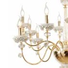 Classic 30 Lights Chandelier in Porcelain and Luxury Blown Glass - Eteria Viadurini