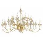 Classic 30 Lights Chandelier in Porcelain and Luxury Blown Glass - Eteria Viadurini