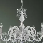 5 Lights Chandelier in Venetian Glass and Metal Classic - Florentine Style Viadurini
