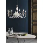 Classic 8 Lights Chandelier in Blown Glass and Hand Details - Phaedra Viadurini