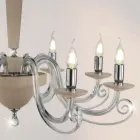 Classic 8 Lights Chandelier Italian Handcrafted Glass and Crystal - Malaysia Viadurini