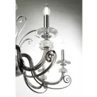 8 Lights Chandelier in Blown Glass and Classic Luxury Crystal - Cassea Viadurini